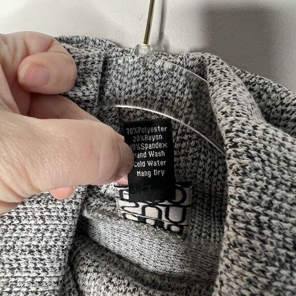 Clara Sun Woo Sweater Womens Small Cowl Neck Pullover Gray Casual Stretch - Picture 9 of 10